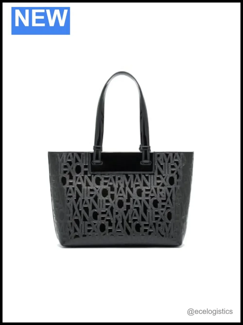 Armani Exchange All Over Print Tote Satchel Polyester